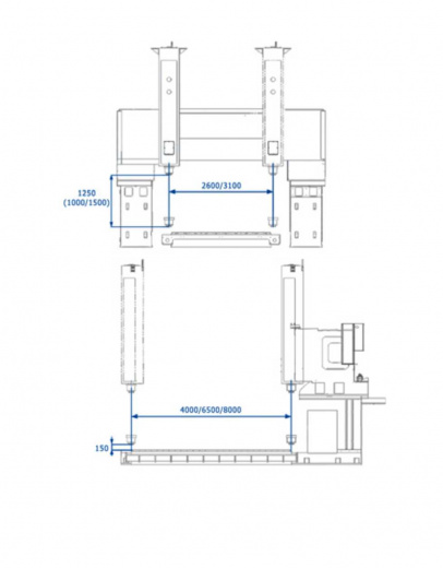 3-осевой высокоскоростной портальный обрабатывающий центр PRATIC PHB изображение